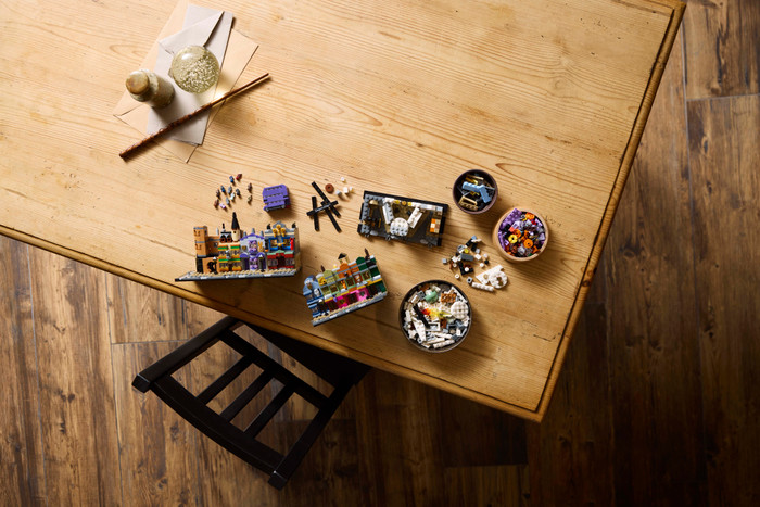 LEGO Harry Potter Diagon Alley Wizarding Shops 76444 product in use