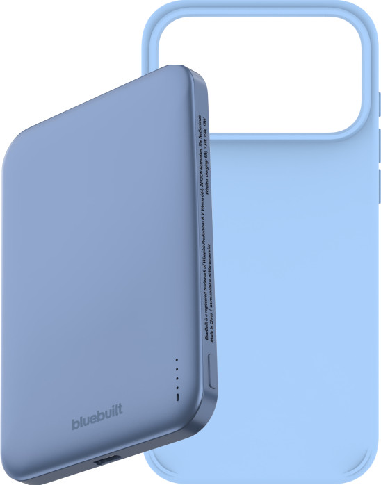 BlueBuilt MagSafe Hoesje iPhone 18 Pro Max Lichtblauw + Powerbank 5.000 mAh Blauw Main Image