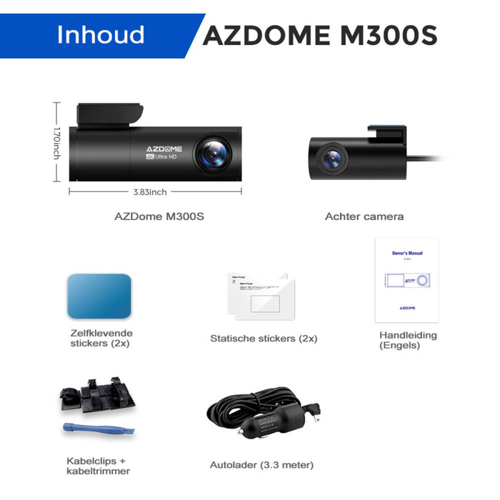 AZDome M300S 4K 2CH accessoire