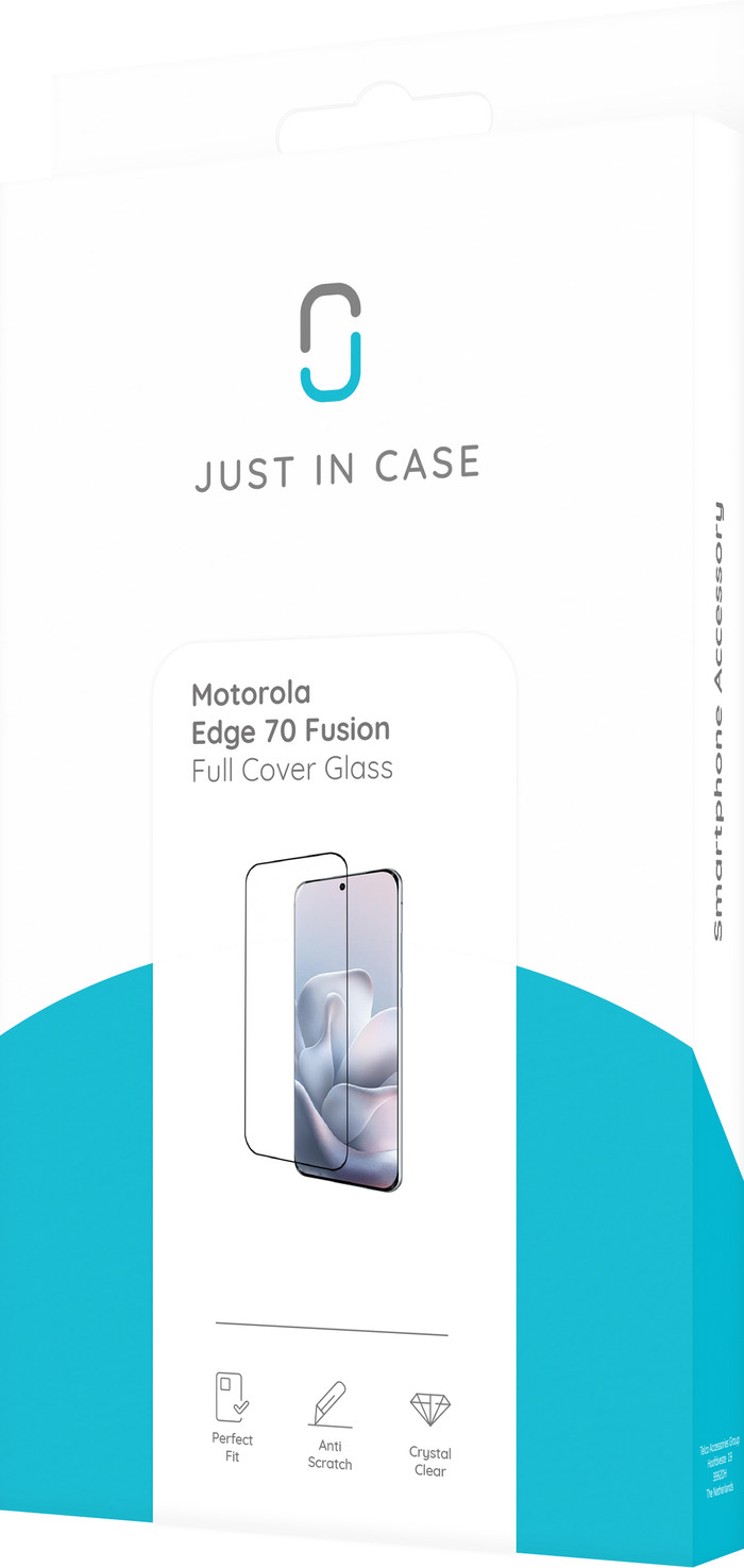 Just In Case Tempered Glass Motorola Edge 70 Fusion Screenprotector verpakking