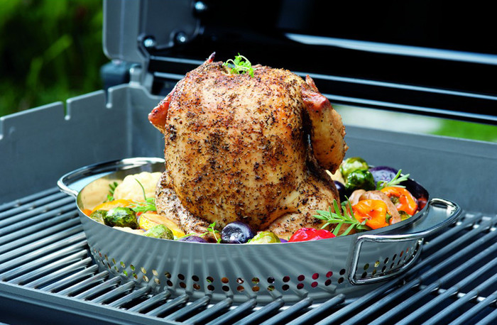Weber GBS Gevogeltestomer product in gebruik