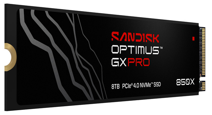 SANDISK Optimus GX PRO 850X 8TB Heatsink NVMe SSD voorkant