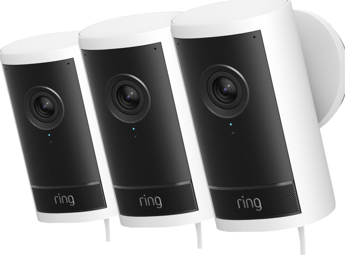 Ring Outdoor Camera Pro Stekker Wit 3-Pack Main Image