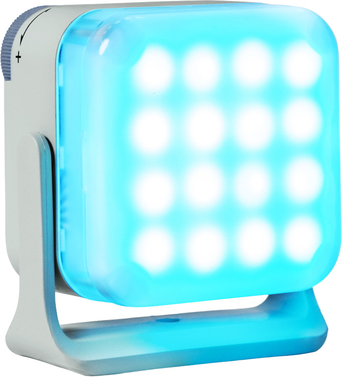 Nanlite Pico LED Mini Pocket Light Mint Blue product in gebruik