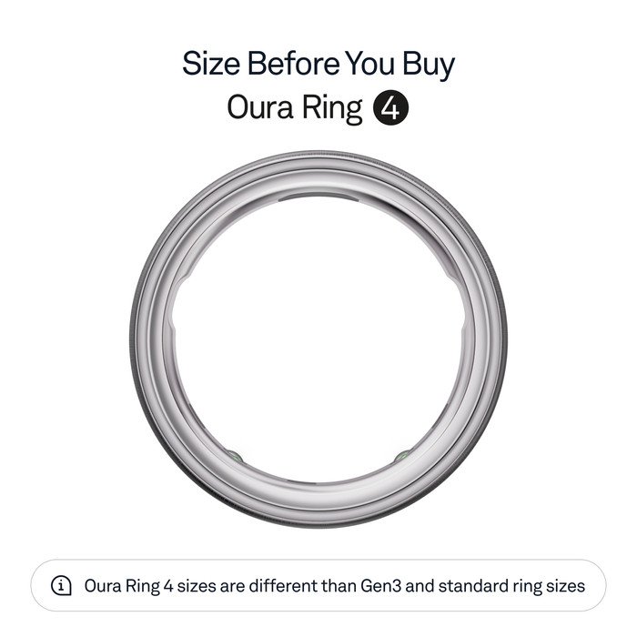 Oura Ring 4 Size 5 Matte Silver null