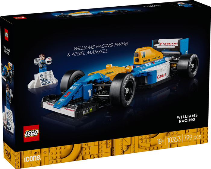LEGO Icons Williams Racing FW14B en Nigel Mansell 10353 verpakking