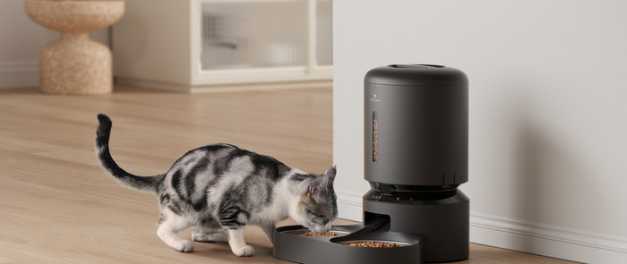 Petlibro Automatische Voerbak met Camera dual PLAF203 Zwart product in gebruik