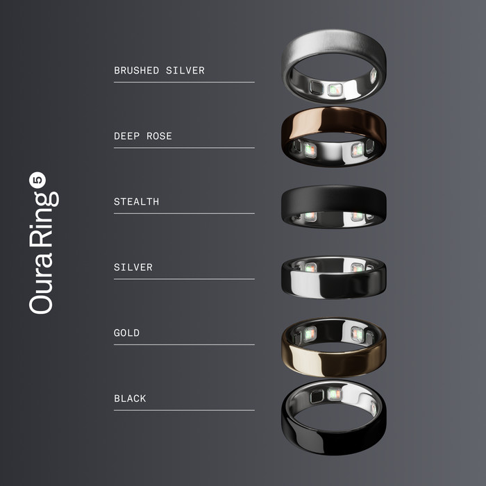 Oura Ring 5 Maat 6 Stealth visual leverancier