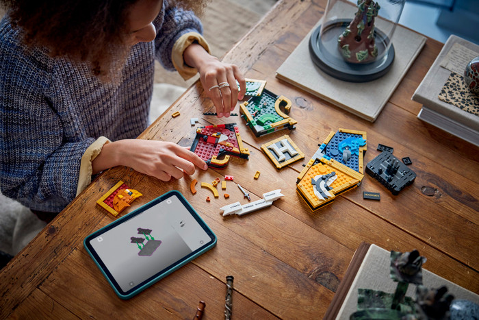 LEGO Harry Potter Zweinstein Afdelingswapen 76462 product in gebruik