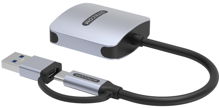 Sitecom USB Card Reader High Speed USB-C & USB-A detail