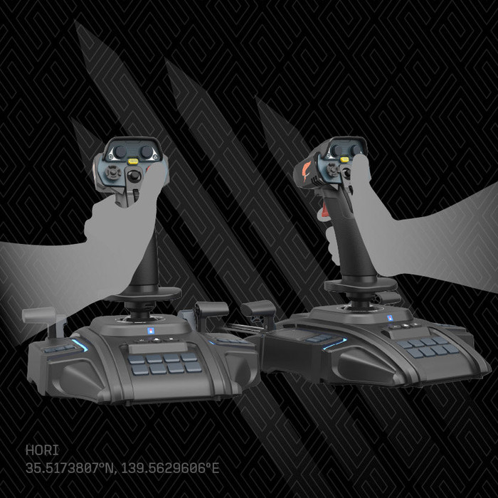 Hori Ace Combat 8: Wings of Theve Flight Stick PlayStation and PC product in use