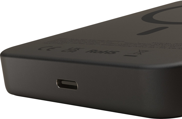 Zens Draadloze Powerbank met MagSafe en Qi2.2 10.000 mAh Zwart linkerkant