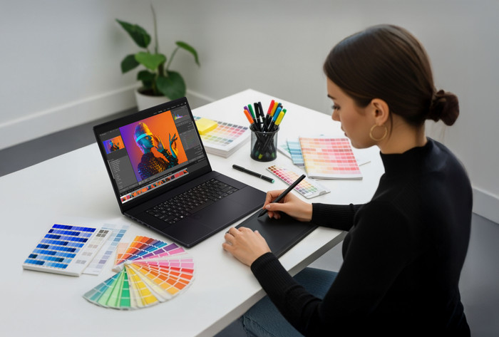 ASUS ProArt P16 OLED H7606GP-SR010X QWERTY product in gebruik