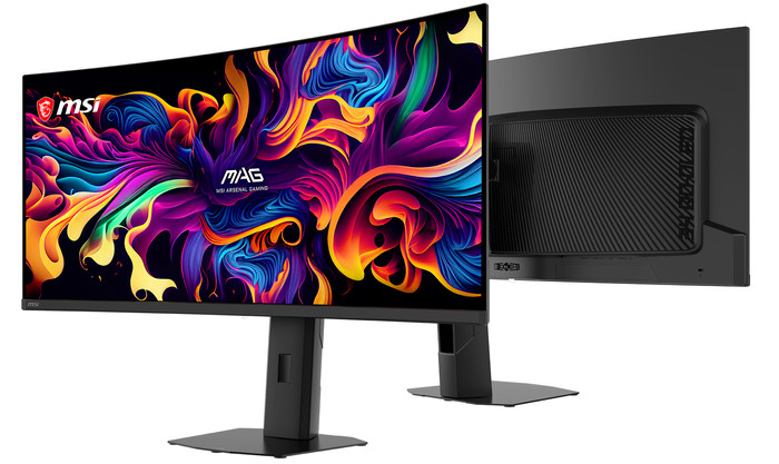 MSI MAG 341CQPDE QD-OLED X28 Curved achterkant