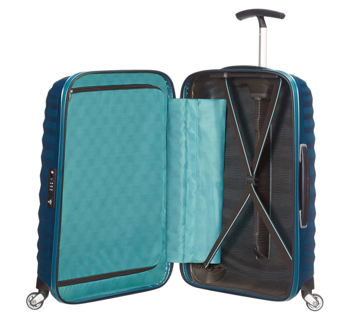 Samsonite Lite-Shock Spinner 75cm Petrol Blue binnenkant