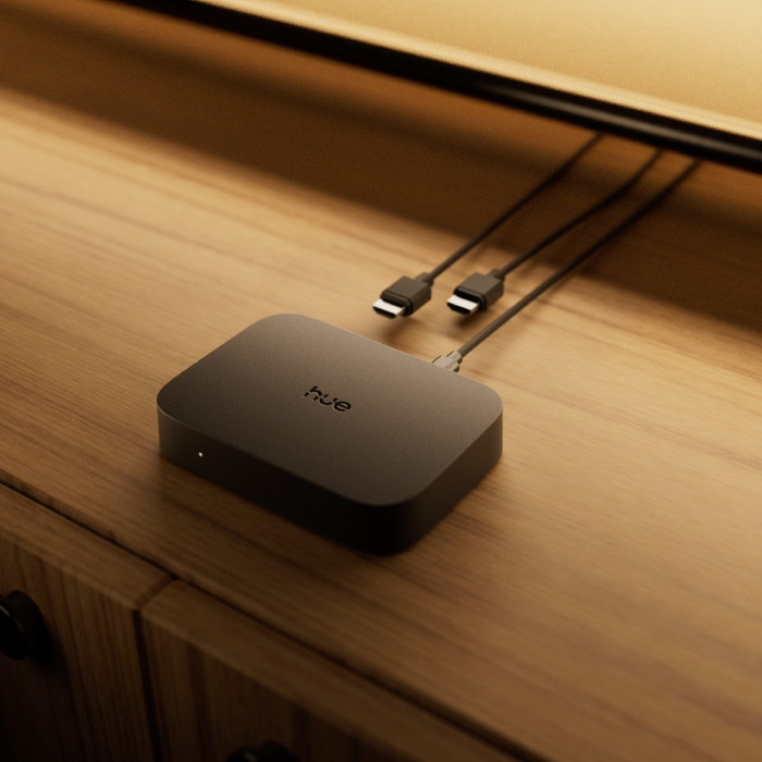 Philips Hue Play HDMI Sync Box 4K product in gebruik