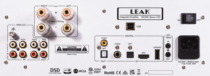LEAK Stereo 230 Zilver achterkant