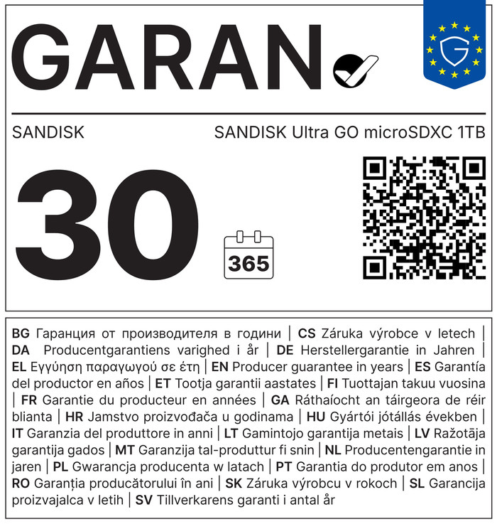 SANDISK Ultra GO microSDXC 1TB