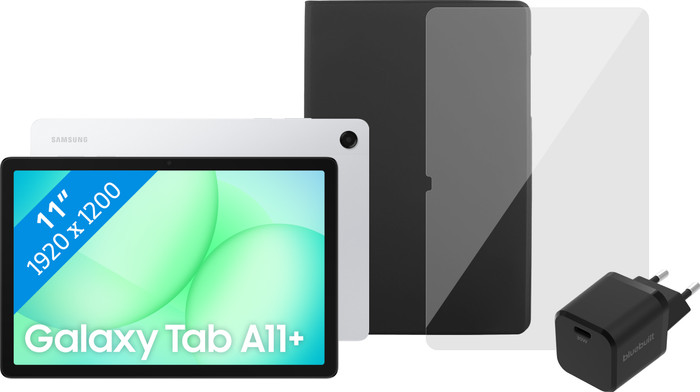 Samsung Galaxy Tab A11 Plus 11 inch 128GB Wifi Zilver + Compleet accessoirepakket Main Image