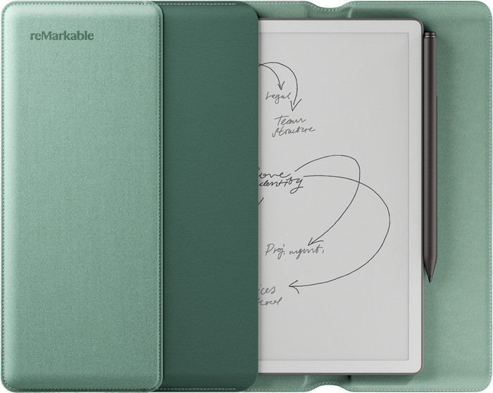 reMarkable Paper Pure met Sleeve Groen achterkant