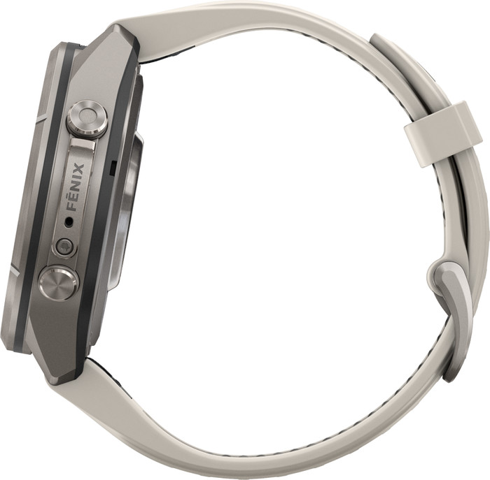 Garmin Fenix 9 Pro Titanium LTE 43mm linkerkant
