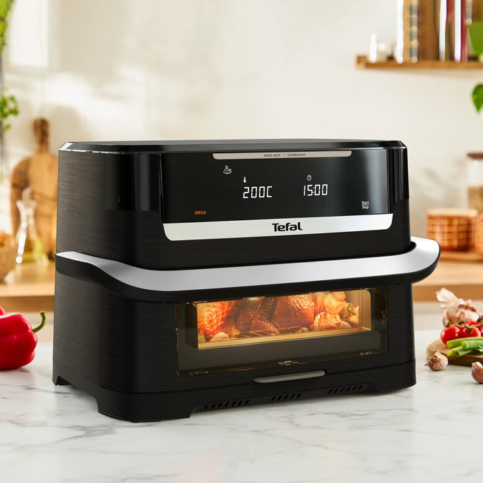 Tefal Dual Easy Fry Flex EY9288 product in gebruik