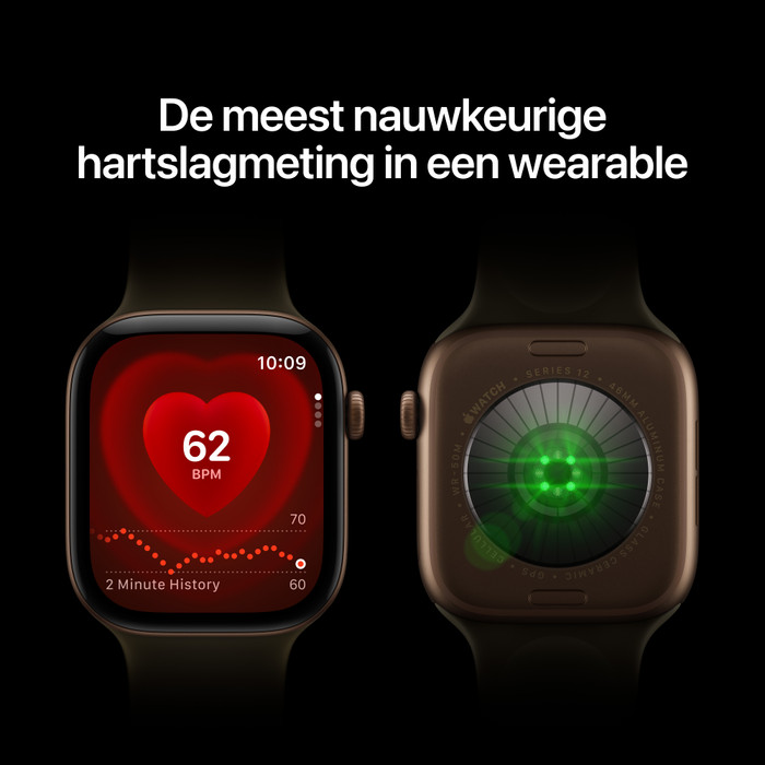 Apple Watch Series 12 Cellular 46mm Donkerbrons Sportband M/L visual leverancier