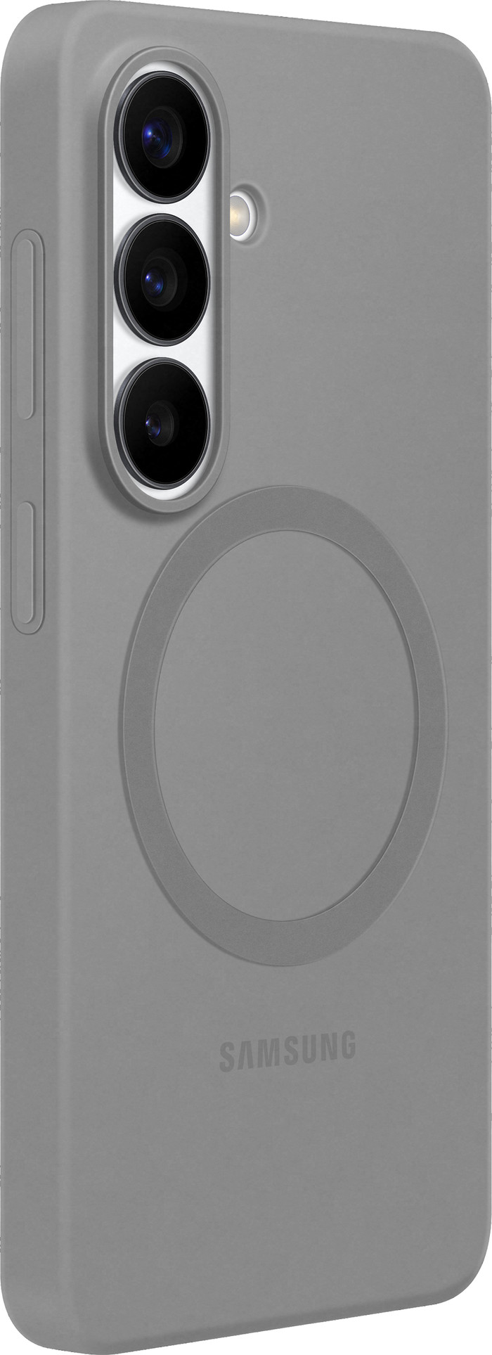 Samsung Galaxy S26 Silicone Back Cover with Magnet Gray right side