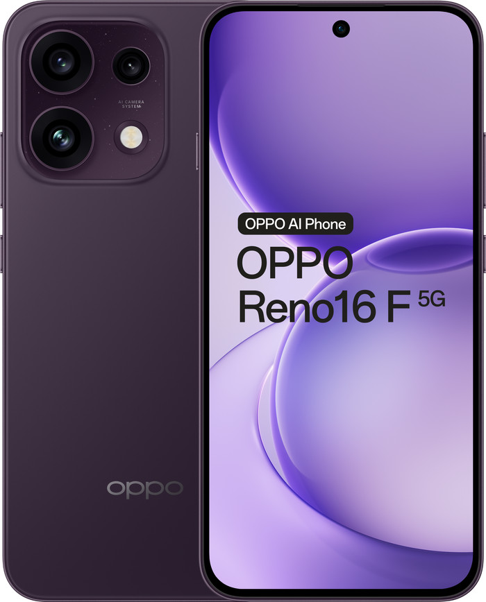 OPPO Reno16 F 256GB Paars 5G Main Image