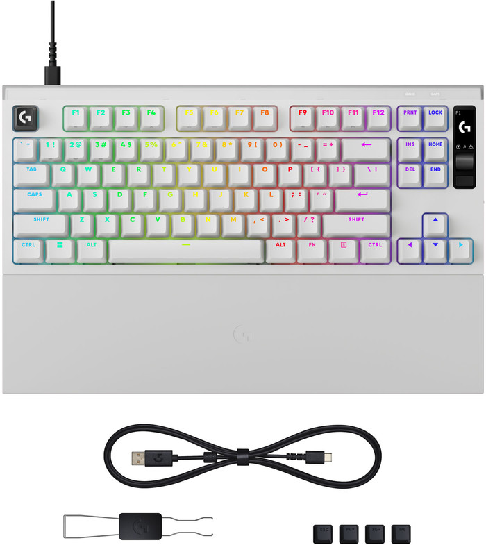 Logitech G PRO X2 RAPID TKL Gaming Toetsenbord Wit Qwerty accessoire