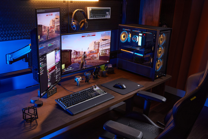 Corsair GALLEON 100 SD Gaming Toetsenbord Qwerty product in gebruik