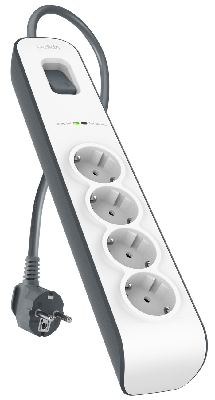 Belkin Surge Protector 4 Outlet 2 meter linkerkant