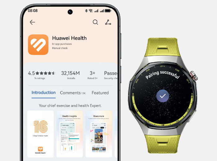 Huawei Watch GT 7 Pro 46 mm Geel detail
