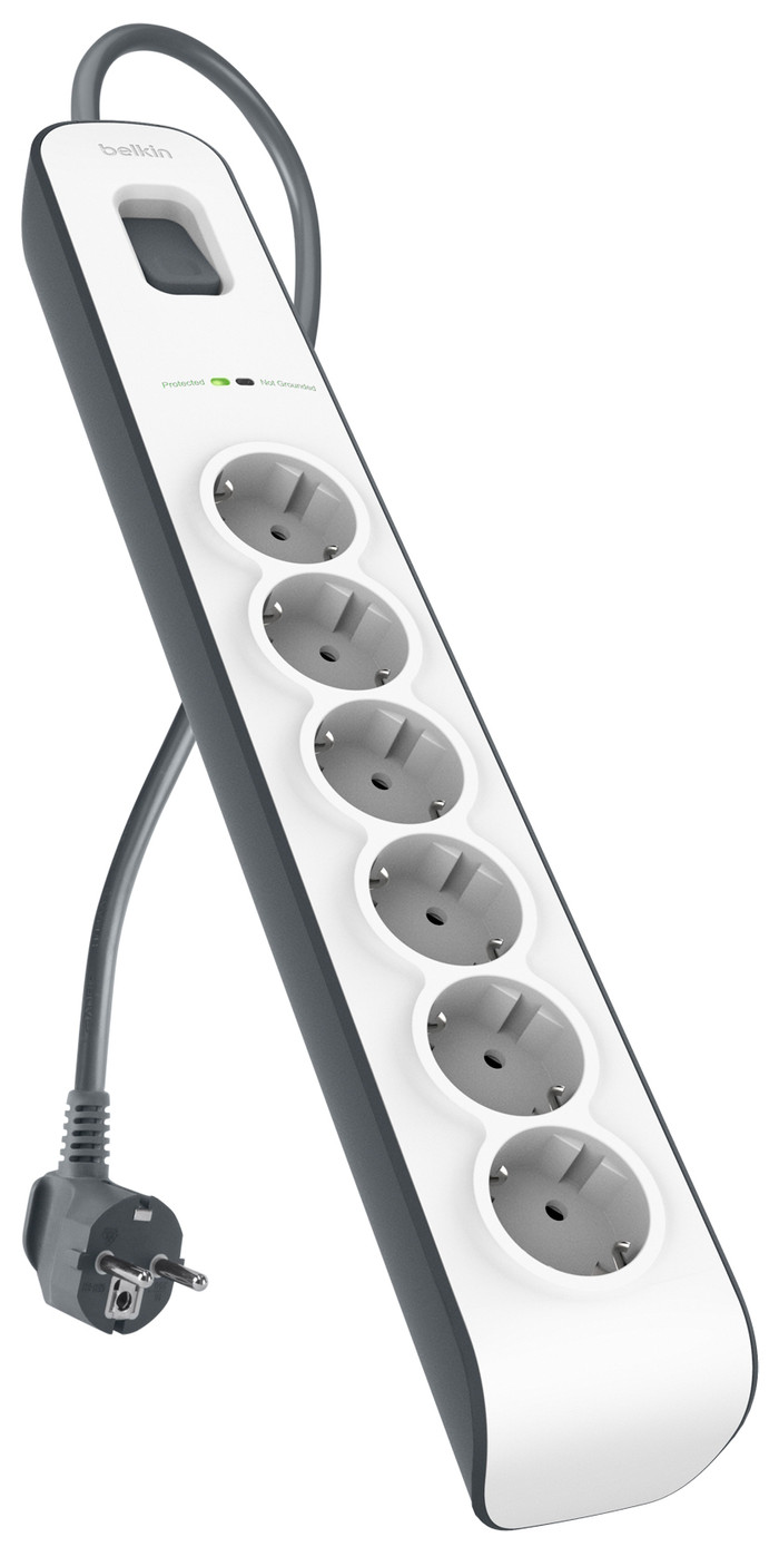 Belkin Surge Protector 6 outlet 2 meter rechterkant
