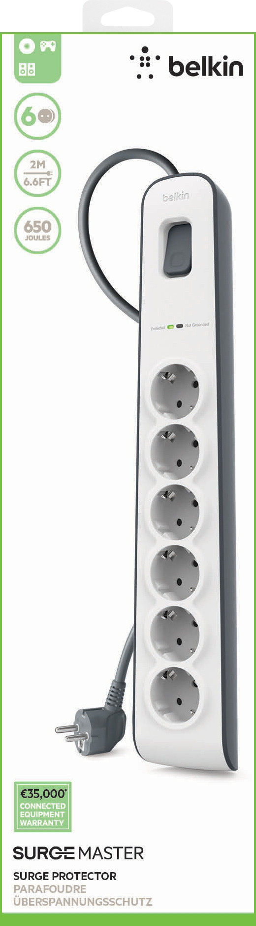 Belkin Surge Protector 6 outlet 2 meter verpakking