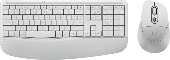 Logitech MK880 Signature Comfort Plus Wireless Keyboard and Mouse Combo Off-white QWERTY top