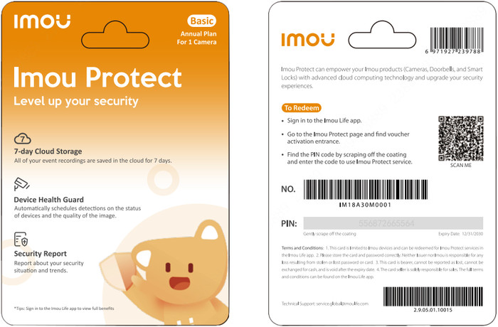 Imou Protect Plus Servicekaart 1 Jaar Main Image