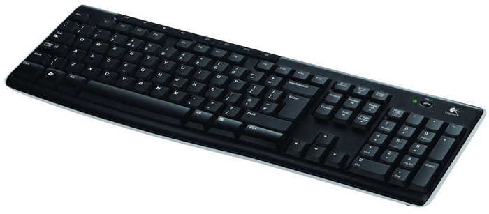 Logitech K270 Wireless Keyboard AZERTY + Logitech M240 Silent Wireless Mouse Black top
