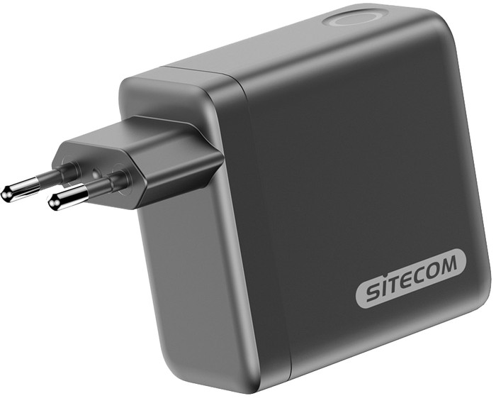 Sitecom 140W GaN Oplader met led scherm voorkant