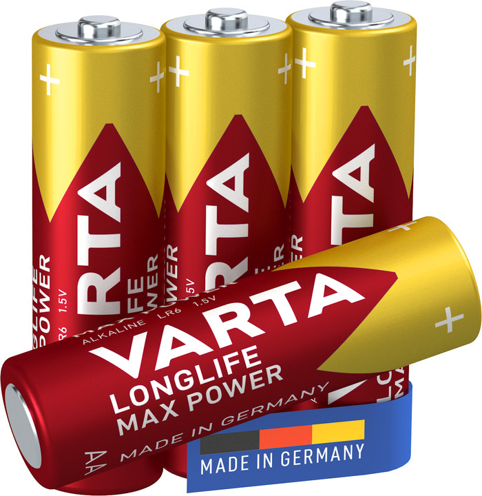 Varta Longlife Max Power AA Blister 4 stuks voorkant