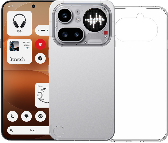 Nothing Phone (4a) Pro 256GB Zilver 5G + BlueBuilt Back Cover Transparant Main Image