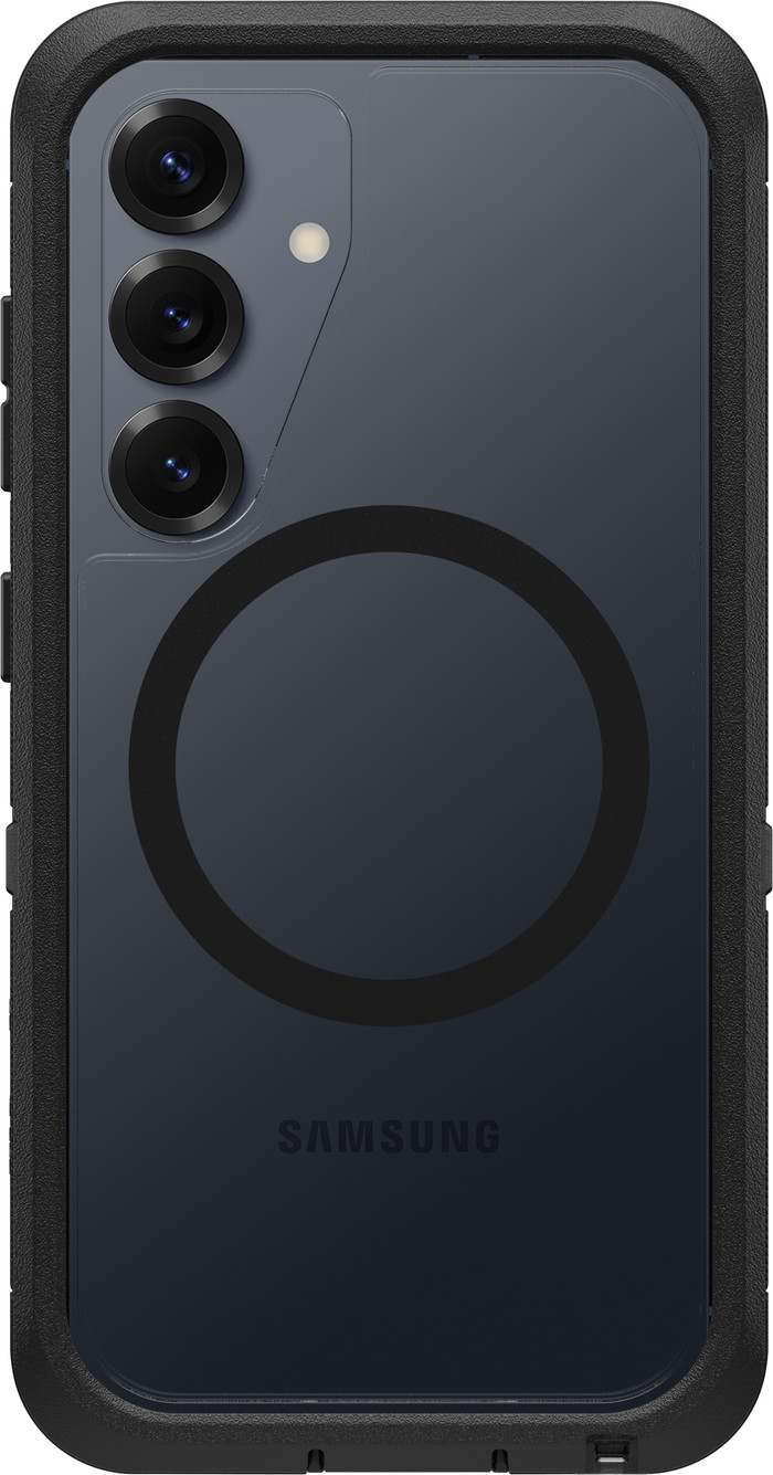 OtterBox Defender Samsung Galaxy S25 Back Cover met Magneet Transparant met Zwarte Rand Main Image