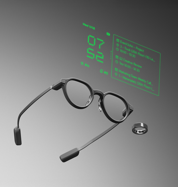 EvenRealities Even G2B Smart Glasses Grey product in use