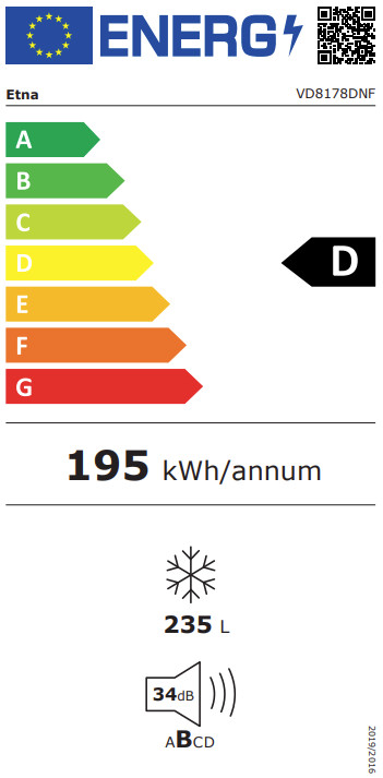 ETNA VD8178DNF energielabel
