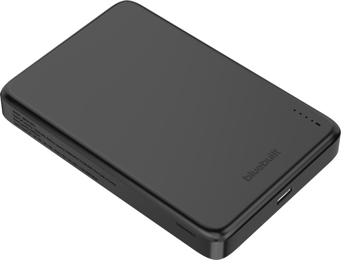 BlueBuilt Draadloze Powerbank met Qi2.2 en MagSafe 10.000 mAh met Snelladen 25 Watt Grijs bovenkant