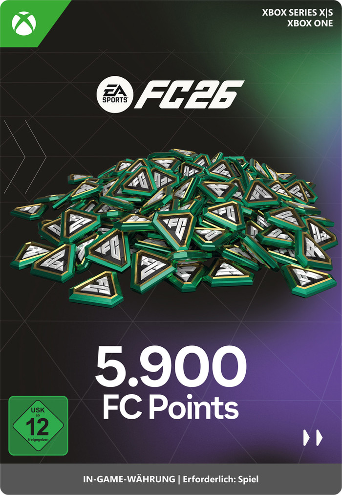 EA Sports FC 26 5900 FC Points Xbox Series X|S en Xbox One - Digitaal voorkant