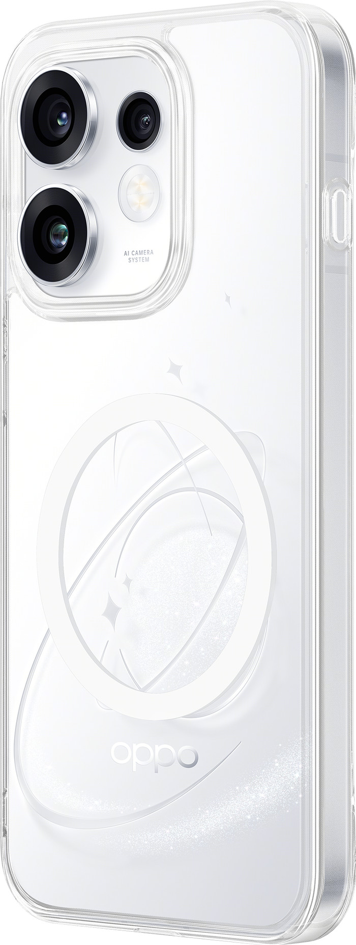 OPPO Reno16 / Reno16 Pro Back Cover met Magneet Transparant achterkant