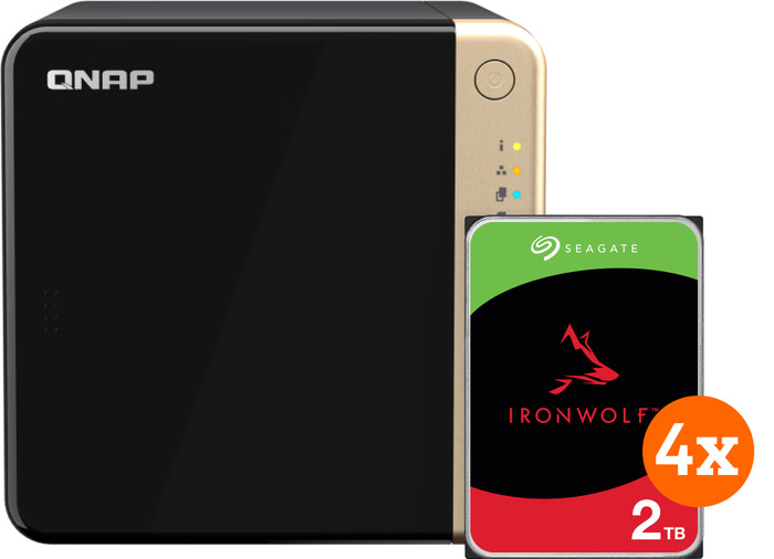 QNAP TS-464-8G + Seagate Ironwolf 2TB 4-Pack Main Image