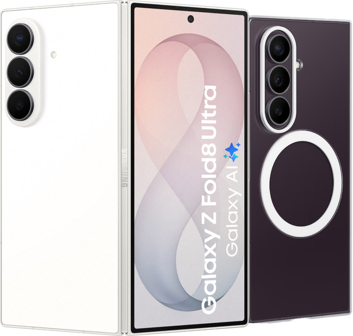 Samsung Galaxy Z Fold 8 Ultra 512GB Wit 5G + Carbon Back Cover met Magneet Zwart Main Image