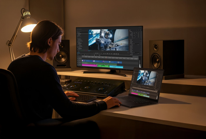 ASUS ProArt P16 OLED H7606GP-SR010X QWERTY product in gebruik